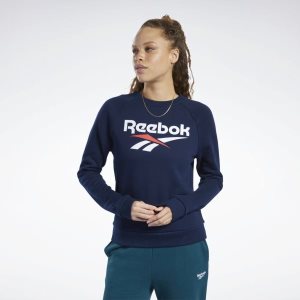 Bluza Damskie Reebok Classic Vector Crew Granatowe PL 43BUQSY